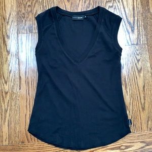TNA Black V Neck Tank